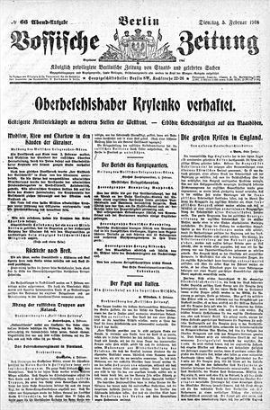 Vossische Zeitung vom 05.02.1918