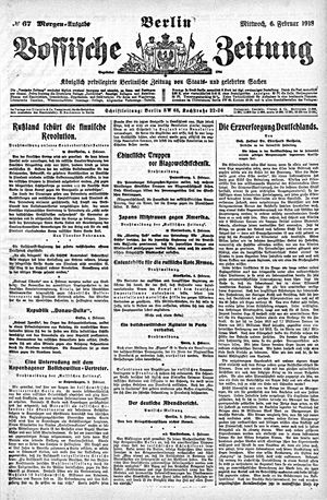 Vossische Zeitung vom 06.02.1918