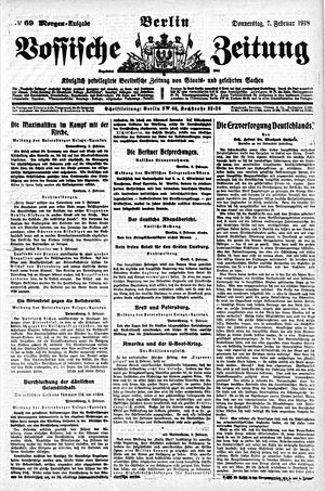 Vossische Zeitung vom 07.02.1918