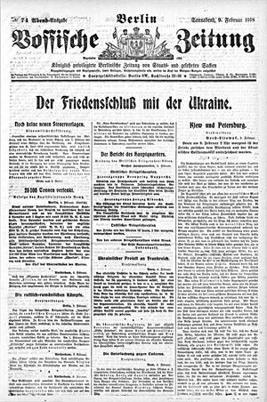 Vossische Zeitung on Feb 9, 1918