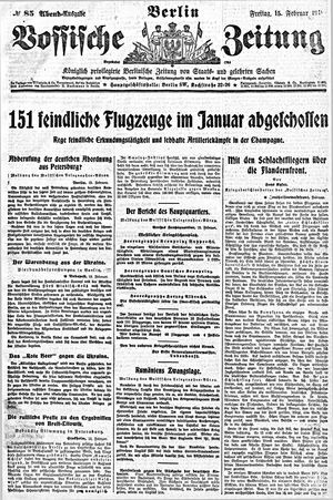 Vossische Zeitung on Feb 15, 1918