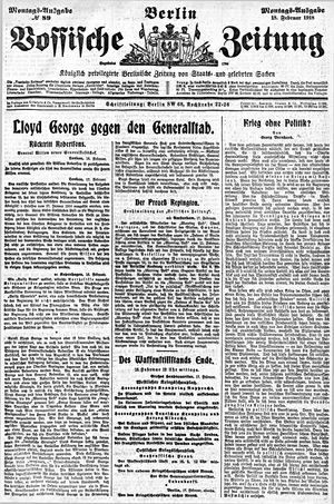 Vossische Zeitung vom 18.02.1918