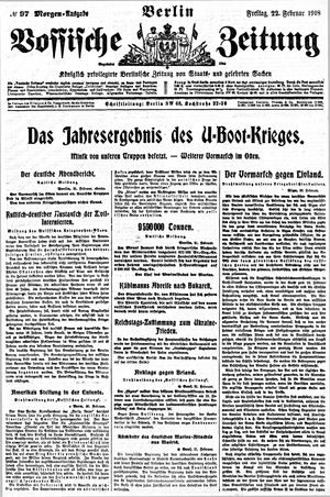 Vossische Zeitung vom 22.02.1918