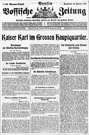 Vossische Zeitung on Feb 23, 1918