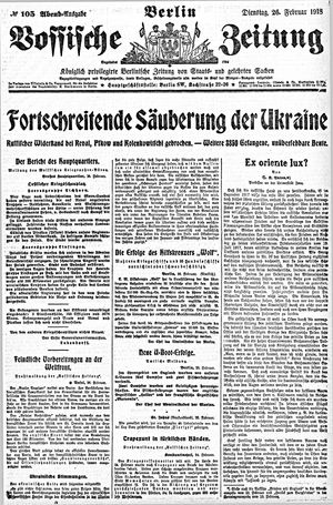 Vossische Zeitung vom 26.02.1918