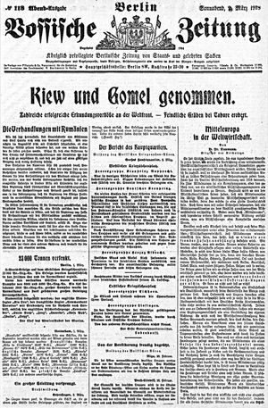 Vossische Zeitung on Mar 2, 1918