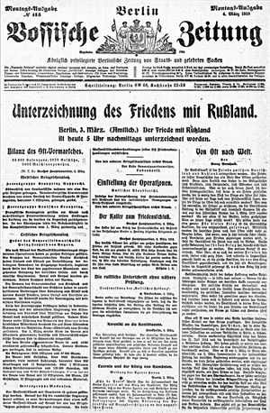 Vossische Zeitung vom 04.03.1918
