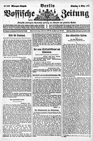 Vossische Zeitung on Mar 5, 1918