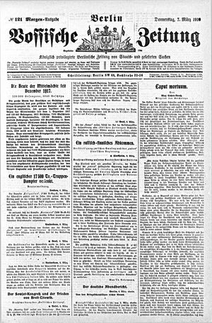Vossische Zeitung on Mar 7, 1918