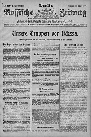 Vossische Zeitung vom 11.03.1918