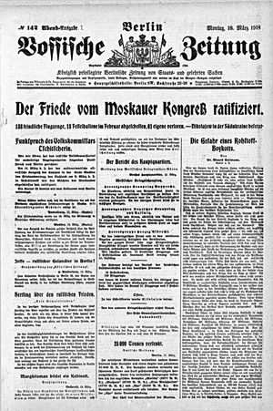 Vossische Zeitung vom 18.03.1918