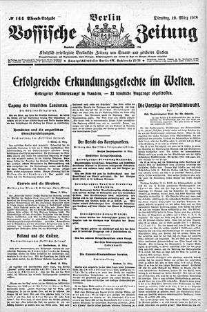 Vossische Zeitung on Mar 19, 1918