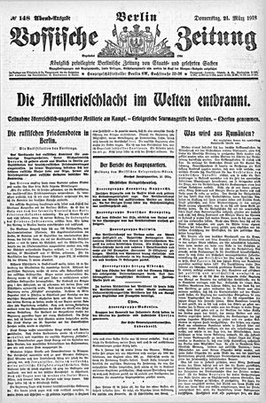 Vossische Zeitung on Mar 21, 1918
