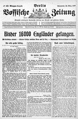 Vossische Zeitung vom 23.03.1918