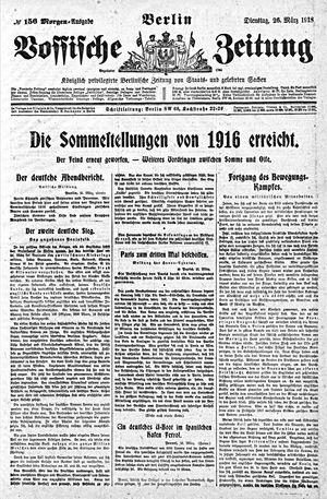 Vossische Zeitung vom 26.03.1918