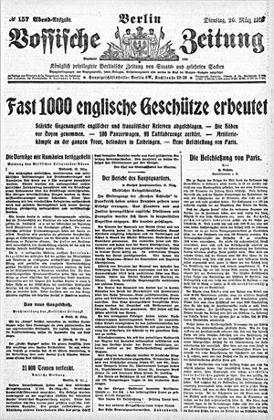 Vossische Zeitung vom 26.03.1918