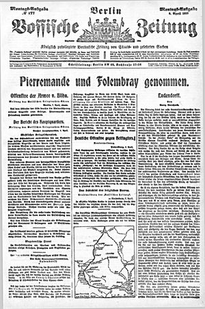 Vossische Zeitung vom 08.04.1918