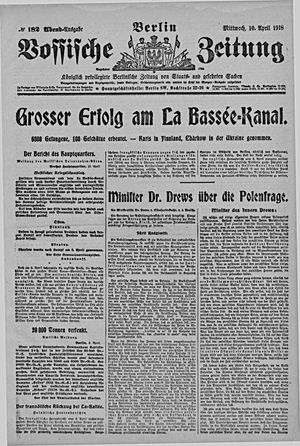 Vossische Zeitung on Apr 10, 1918