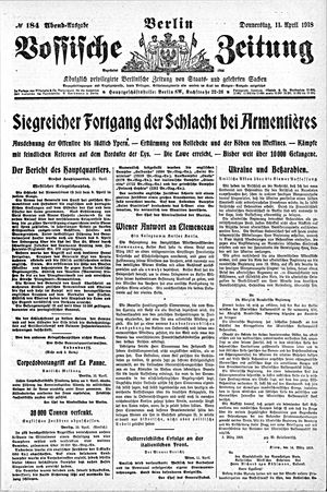 Vossische Zeitung vom 11.04.1918