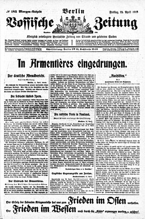 Vossische Zeitung on Apr 12, 1918