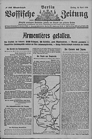 Vossische Zeitung on Apr 12, 1918