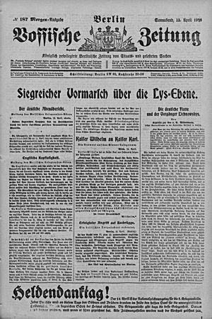 Vossische Zeitung vom 13.04.1918