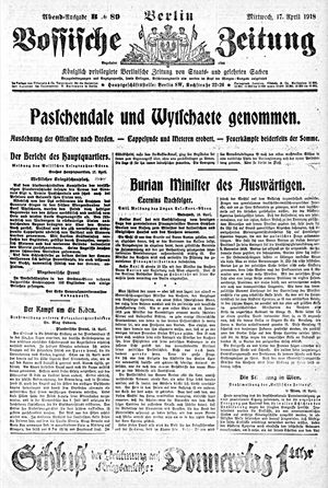 Vossische Zeitung vom 17.04.1918