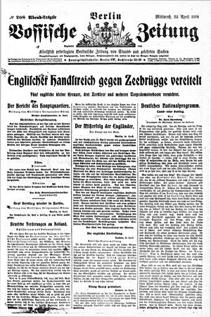 Vossische Zeitung vom 24.04.1918