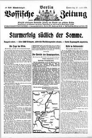 Vossische Zeitung vom 25.04.1918