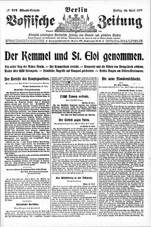 Vossische Zeitung vom 26.04.1918