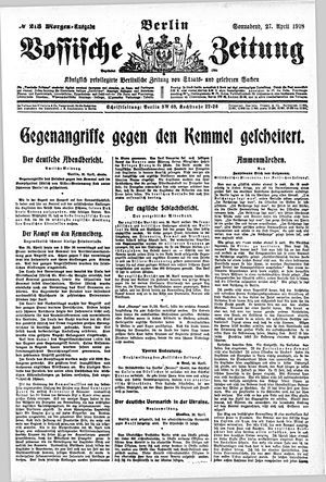 Vossische Zeitung on Apr 27, 1918