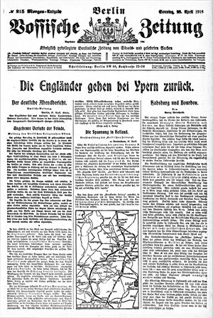 Vossische Zeitung vom 28.04.1918