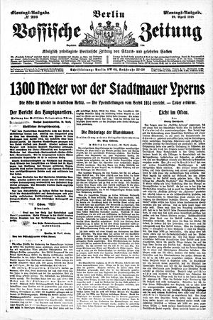 Vossische Zeitung vom 29.04.1918