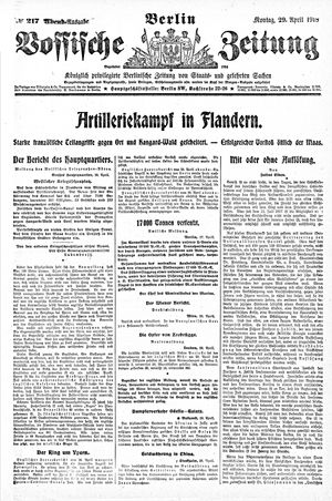 Vossische Zeitung on Apr 29, 1918