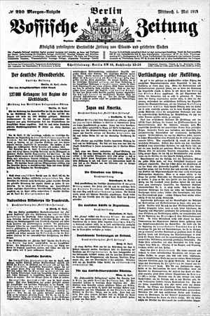 Vossische Zeitung vom 01.05.1918