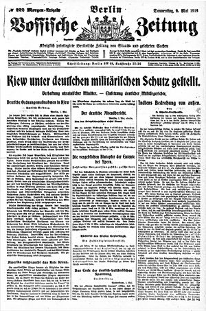Vossische Zeitung on May 2, 1918