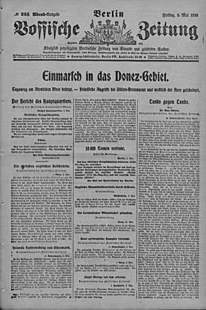 Vossische Zeitung on May 3, 1918