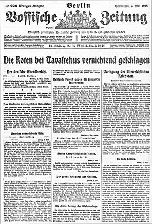 Vossische Zeitung vom 04.05.1918