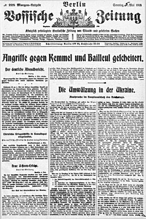 Vossische Zeitung on May 5, 1918