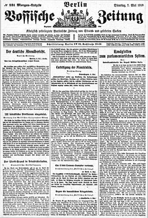 Vossische Zeitung vom 07.05.1918