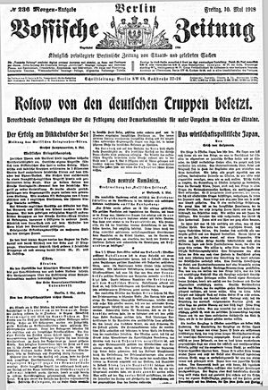 Vossische Zeitung vom 10.05.1918