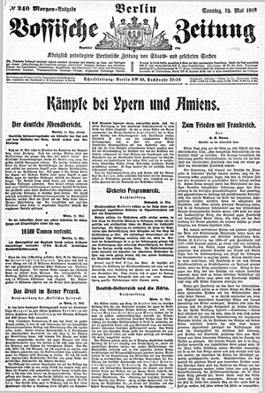 Vossische Zeitung vom 12.05.1918