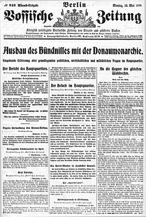 Vossische Zeitung on May 13, 1918