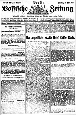 Vossische Zeitung vom 14.05.1918