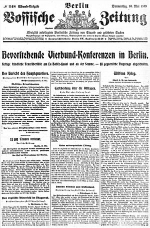 Vossische Zeitung vom 16.05.1918