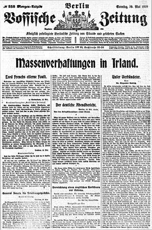 Vossische Zeitung vom 19.05.1918