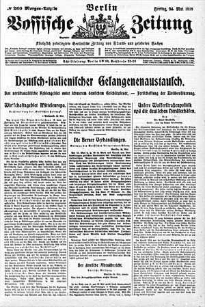Vossische Zeitung on May 24, 1918