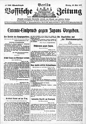 Vossische Zeitung vom 27.05.1918