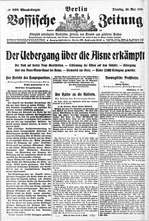 Vossische Zeitung vom 28.05.1918