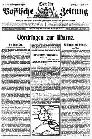 Vossische Zeitung vom 31.05.1918